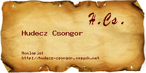 Hudecz Csongor névjegykártya